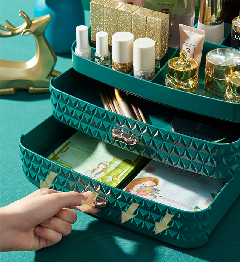 Desktop dustproof cosmetics storage box